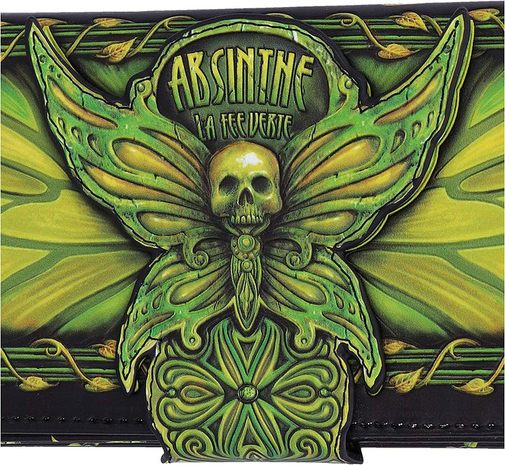 Nemesis Now Absinthe La Fee Verte Green Fairy Embossed Purse, Polyurethane, 18.5