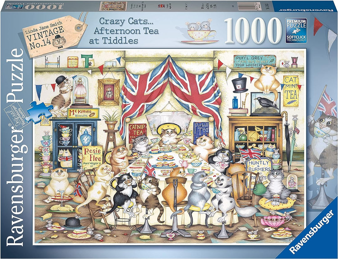 Ravensburger 17487 Crazy Cats Afternoon at Tiddles 1000 Piece Jigsaw Puzzles for Adults and Kids