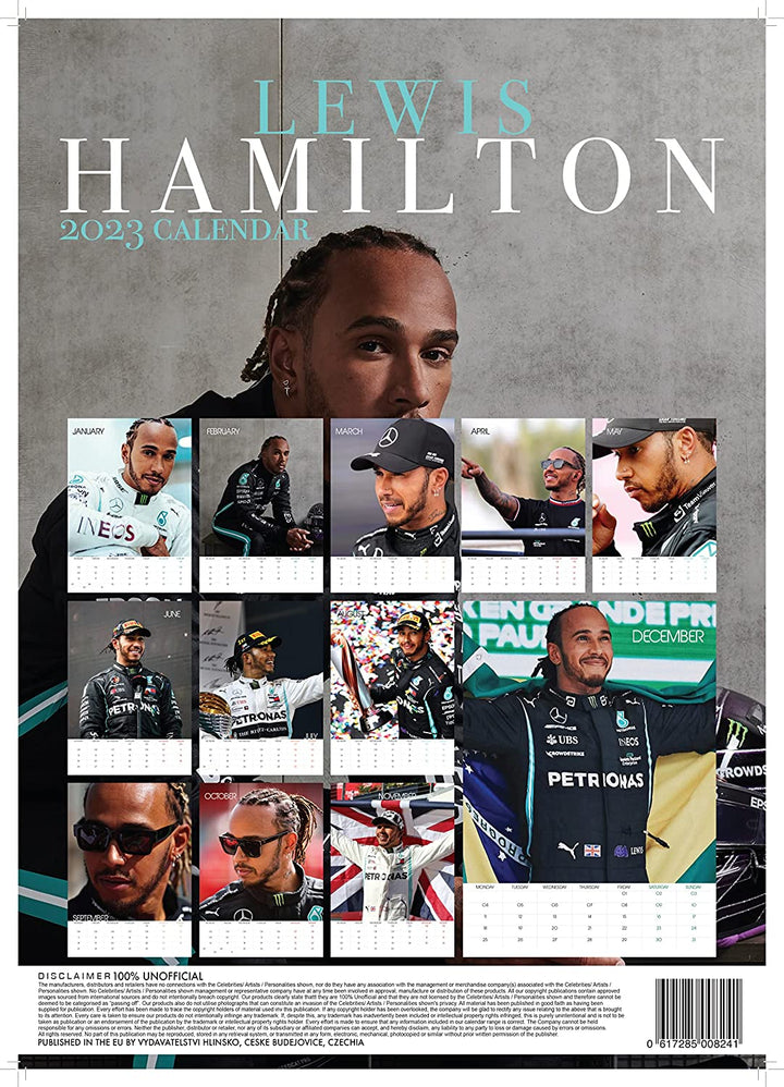 Lewis Hamilton 2023 Wall Calendar