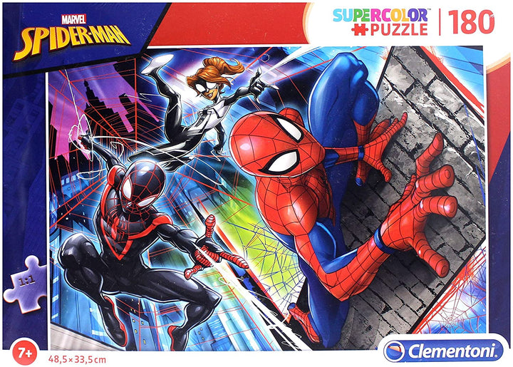 Clementoni 29293 Spiderman 29293-Supercolor Jigsaw Puzzle Man-180 Pièces, Multi