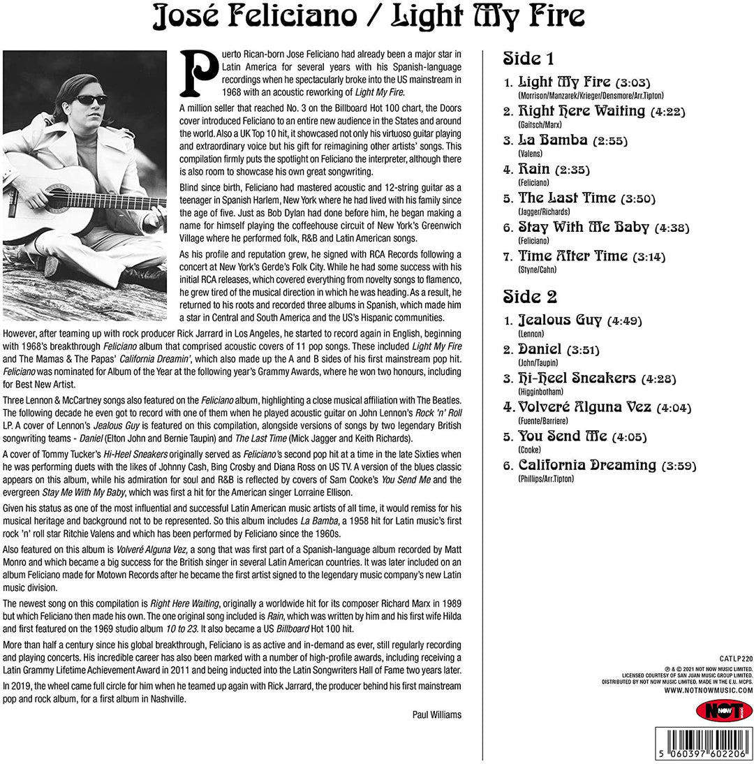 Jose Feliciano - Light My Fire [180g Vinyl LP] [VINYL]