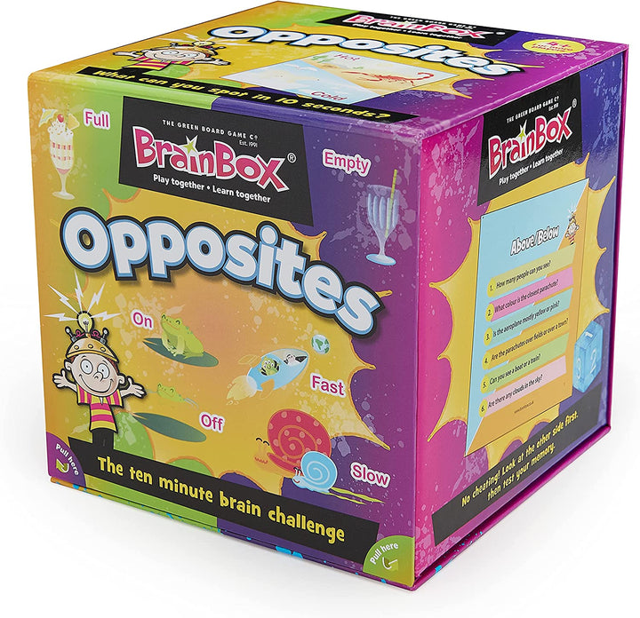 BrainBox | Opposites | Card Game | Ages 8+ | 1+ Players | 10 Minutes Playing Time