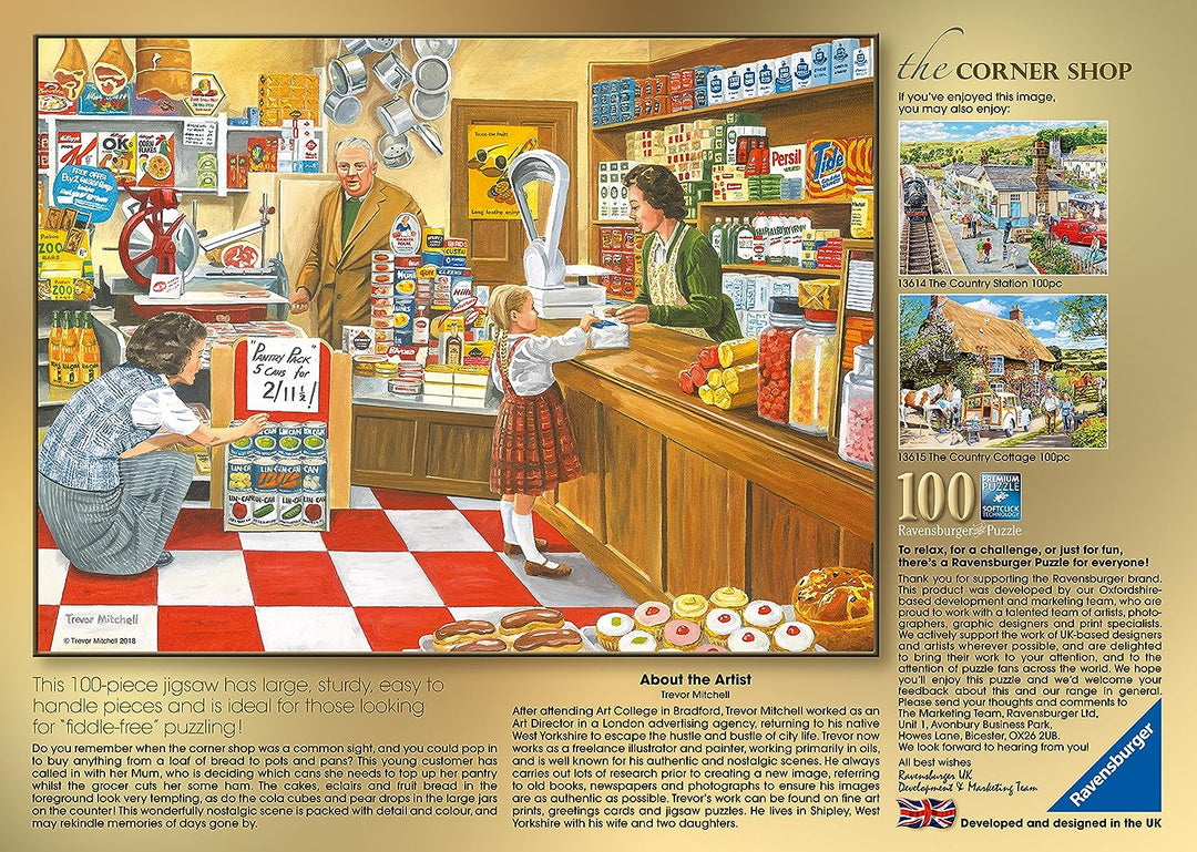 Ravensburger The Corner Shop 100 Piece Jigsaw Puzzle with Extra Large Pieces for Adults and Kids Age 10 Years Up