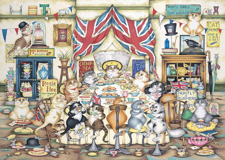 Ravensburger 17487 Crazy Cats Afternoon at Tiddles 1000 Piece Jigsaw Puzzles for Adults and Kids