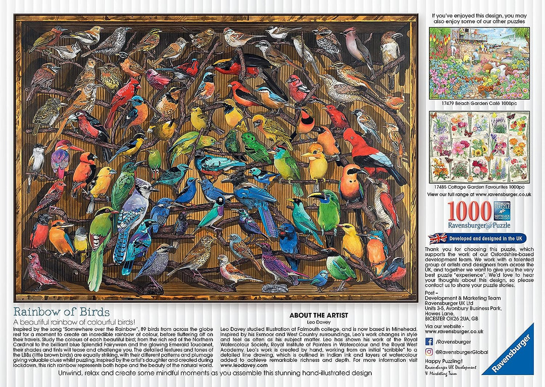 Ravensburger Rainbow of Birds 1000 Piece Jigsaw Puzzles for Adults and Kids