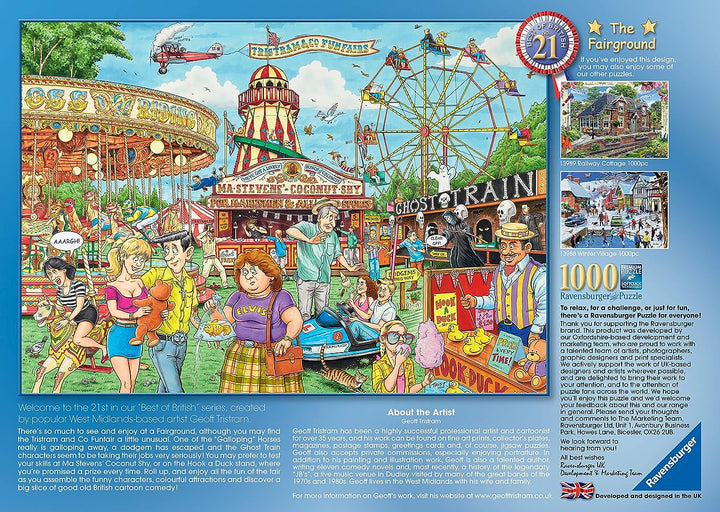 Ravensburger Best of British No.21 The Fairground 1000 Piece Jigsaw Puzzle for Adults and Kids