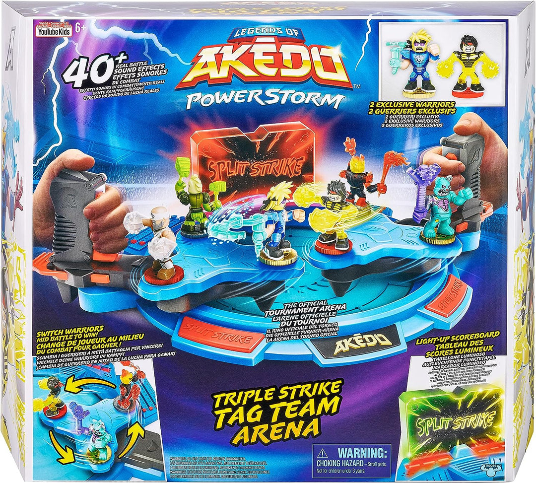 Akedo 15182 Legends Powerstorm Triple Strike Tag Team Arena with 40 Sound Effects