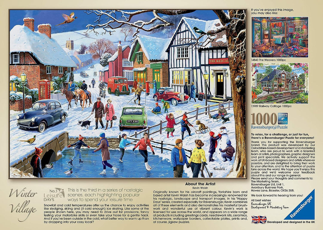 Ravensburger Leisure Days No.3 – The Winter Village 1000 Piece Jigsaw Puzzle for Adults & for Kids Age 12 and Up