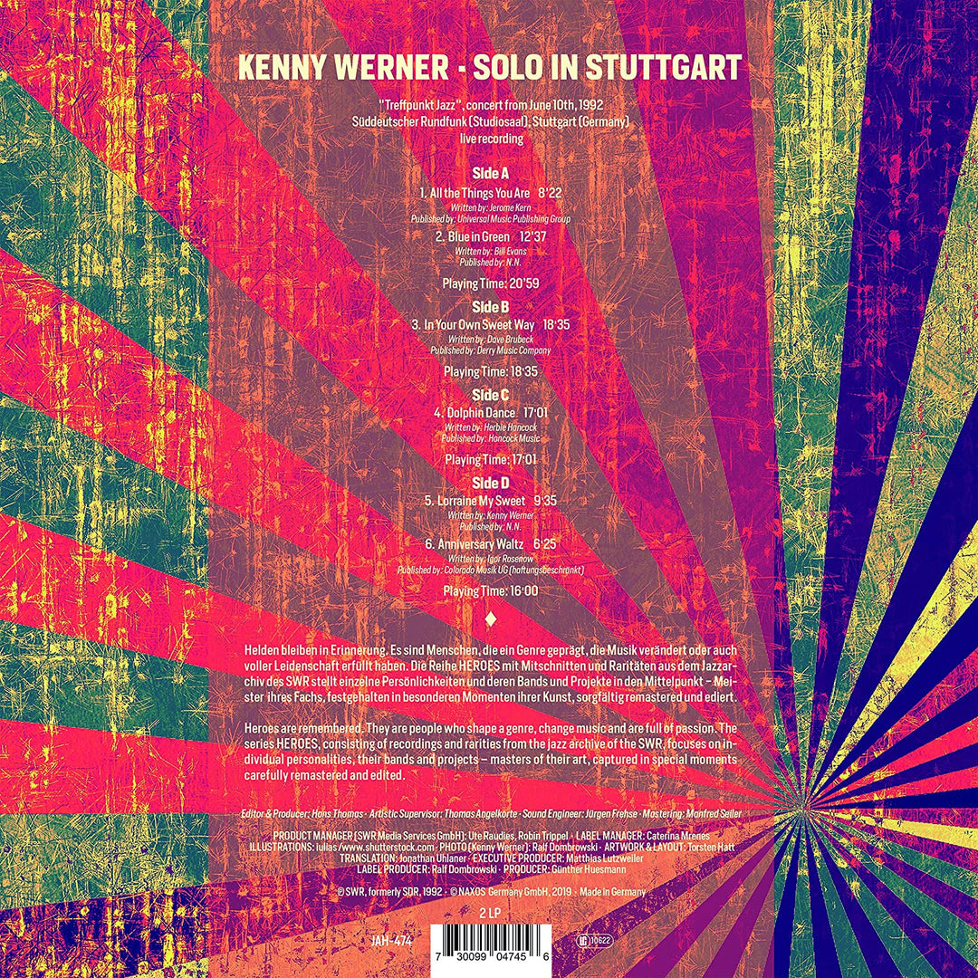 Kenny Werner - Werner Solo In Stuttgart [Kenny Werner] [Swr Jazzhaus: JAH-474] [Vinyl]