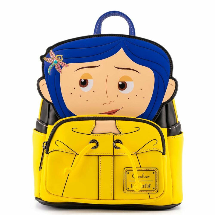 Loungefly Laika Coraline Raincoat Cosplay Womens Double Strap Shoulder Mini Backpack