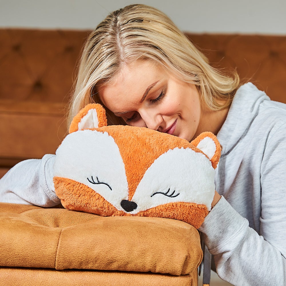 Warmies Fox Hand Warmer - Reusable Microwaveable & Freezable Lavender-Scented Soft Fur Heating Pad 3