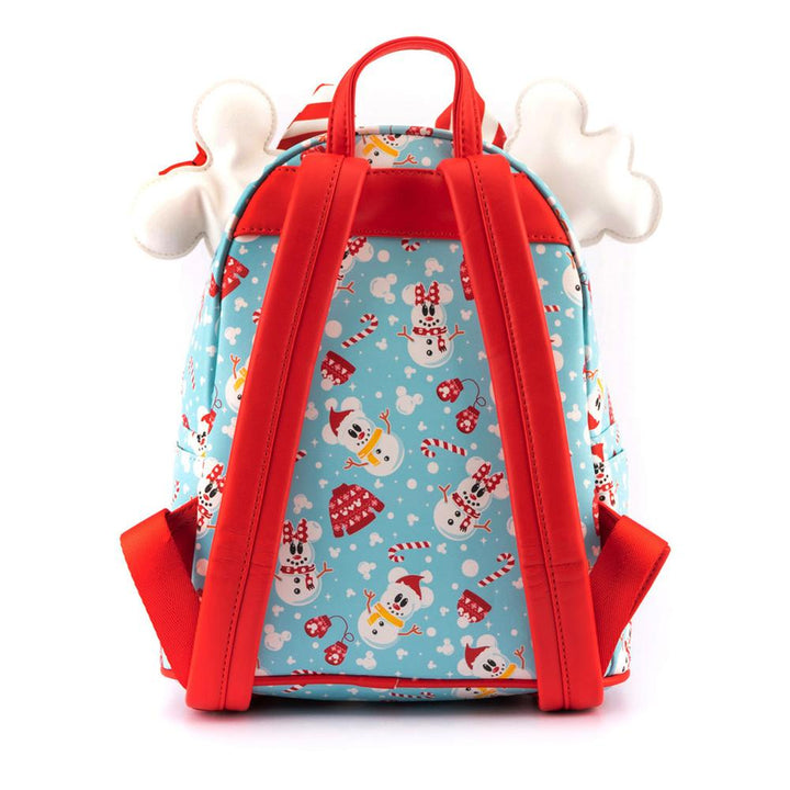 Loungefly Disney Christmas Mickey and Minnie Snowman AOP Mini Backpack and Headband Set