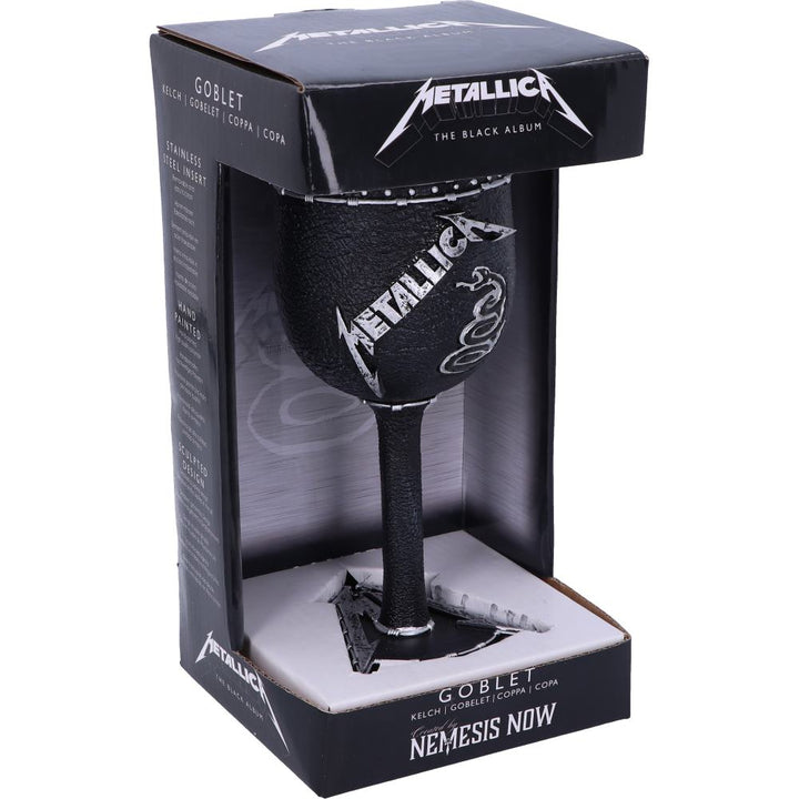 Nemesis Now B5222R0 Officially Licensed Metallica Black Album Goblet Wine Glass , 18cm