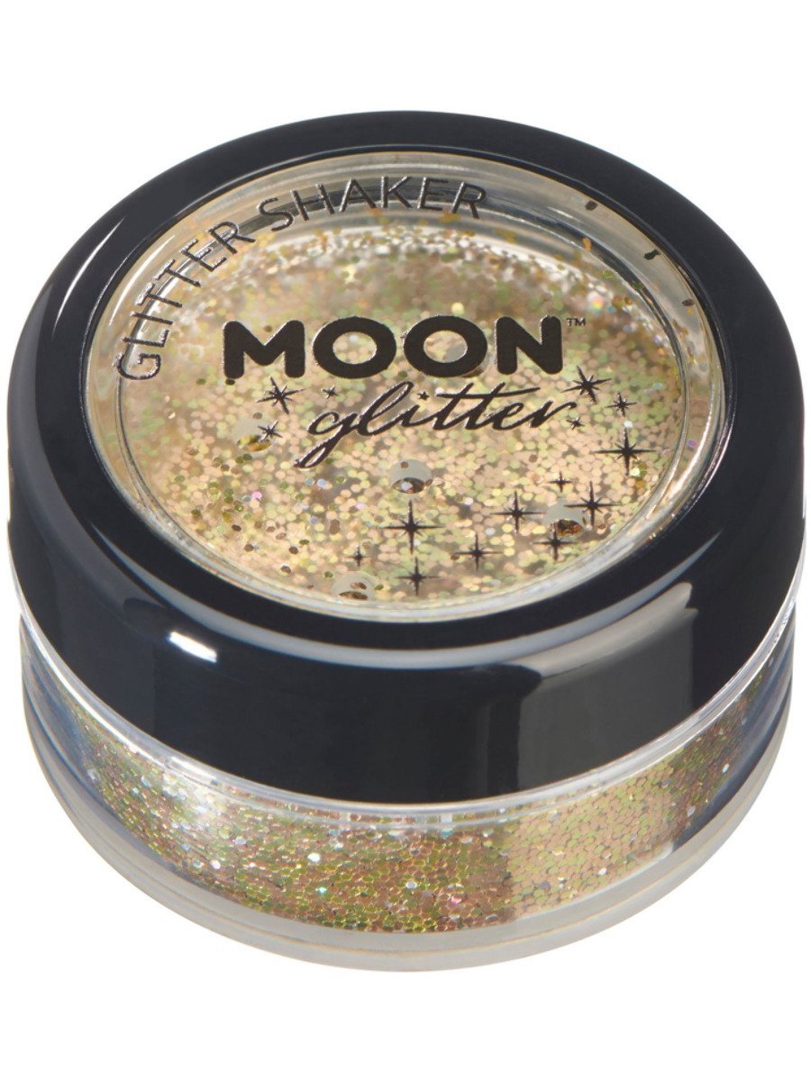Smiffys Moon Glitter Holographic Glitter Shakers - Gold - 5g