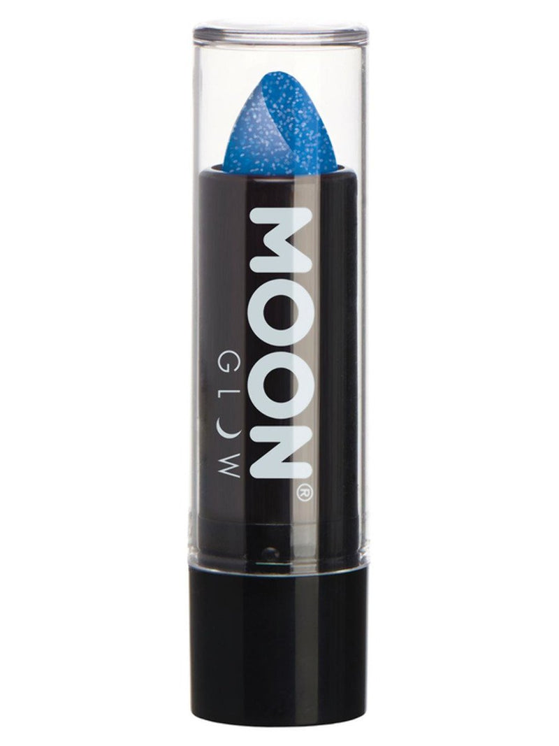 Smiffys Moon Glow Neon UV Glitter Lipstick - Blue