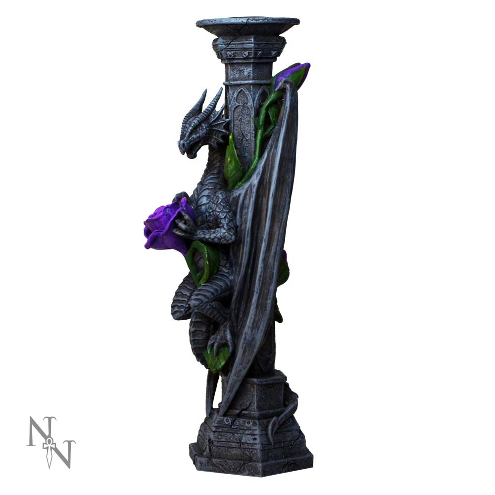Nemesis Now Dragon Beauty Stick Anne Stokes Candle Holder NOW6853 Grey, Resin