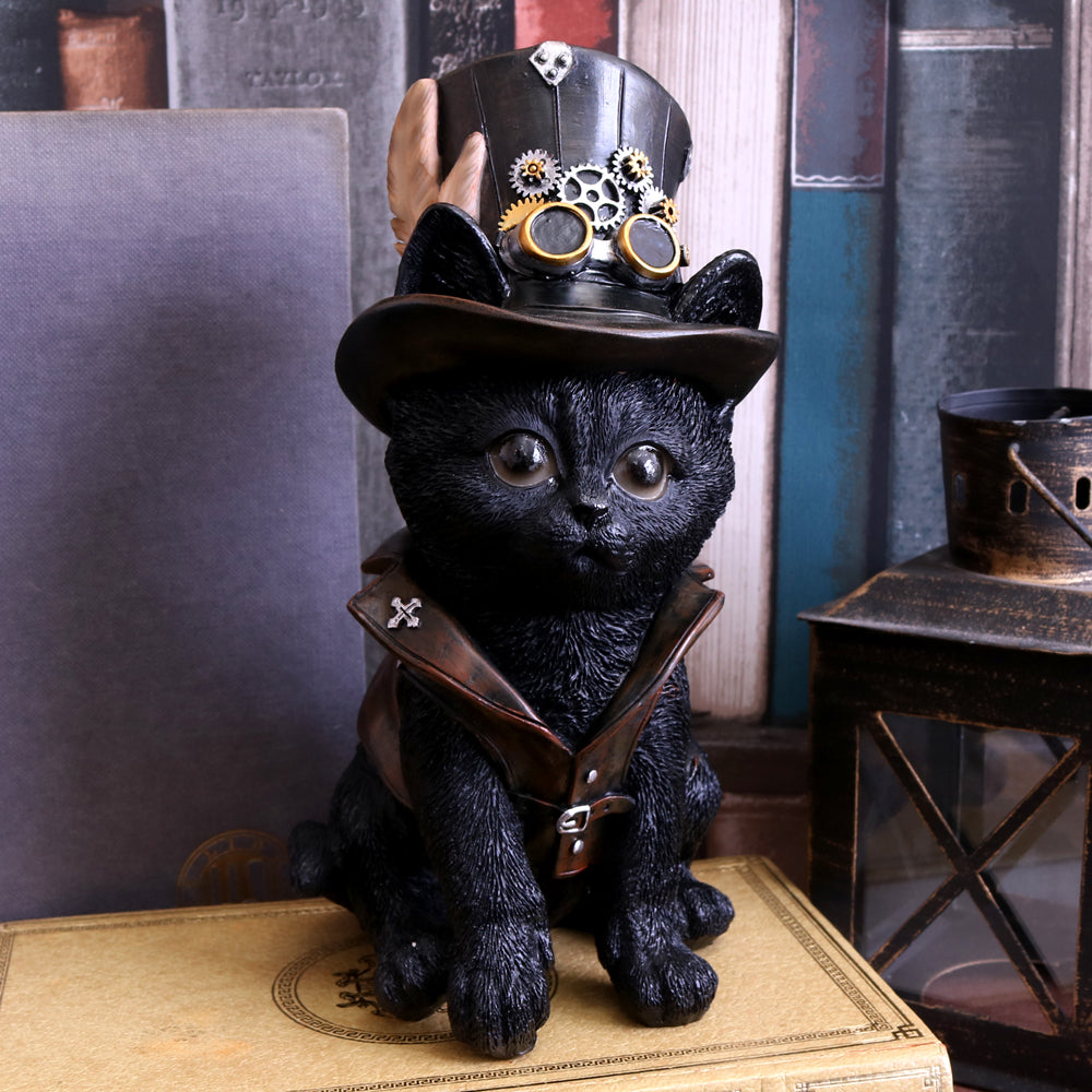 Nemesis Now Cogsmith's Cat - Steampunk Black Cat Resin Figurine 5