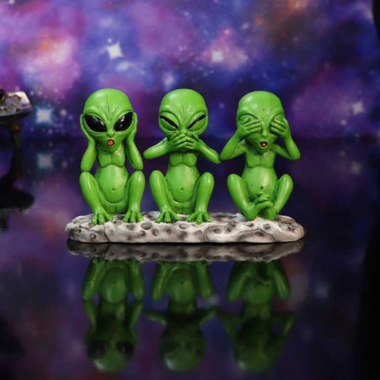 Nemesis Now Three Wise Martians 16cm See No Hear No Speak No Evil Alien Figurine